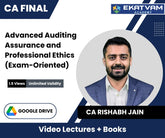 CA Final Advanced Auditing Assurance and Professional Ethics (Exam-Oriented) Video Lectures by CA Rishabh Jain (Google Drive, 1.5 Views, Unlimited Validity)